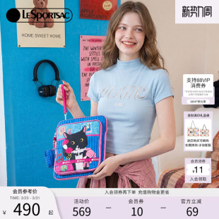 LeSportsac乐播诗新款 小包包可爱猫收纳包手拿包 NEWNEW联名女款
