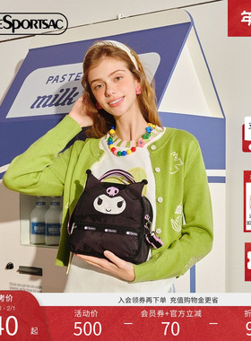 LeSportsac乐播诗新款酷洛米联名包包可爱少女黑色休闲斜挎包L191