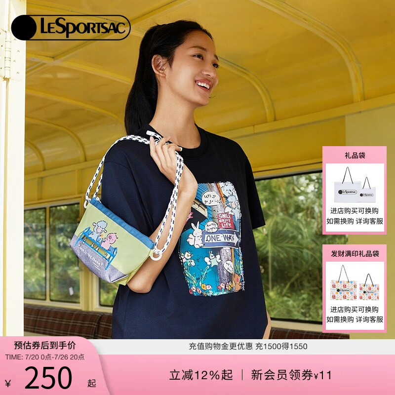 LeSportsac乐播诗新款小羊波德莱尔可爱手提卡通印花单肩斜挎包