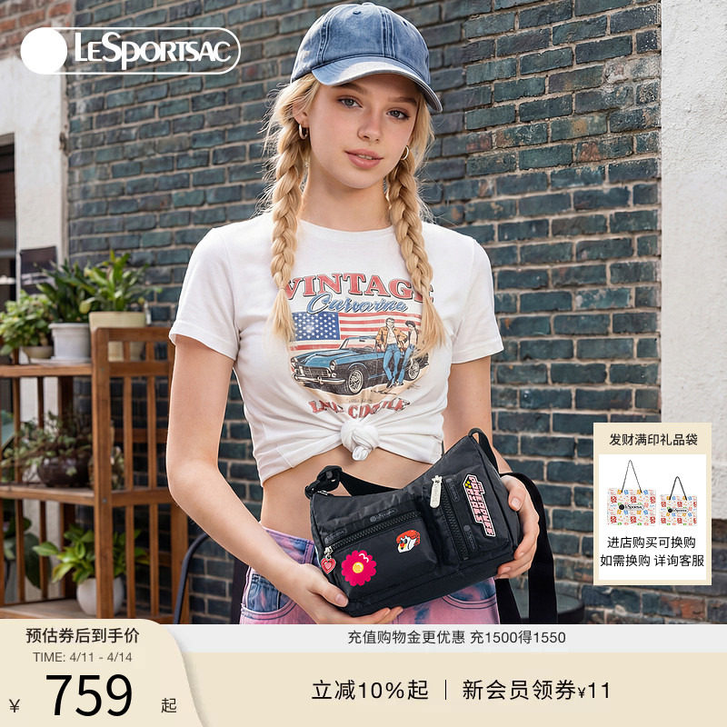 LeSportsac乐播诗新款飞天小女警™可爱炫酷单肩斜挎包休闲手拿包
