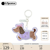 LeSportsac乐播诗新款 腊肠狗系列可爱卡通钥匙扣织物精致包包挂件