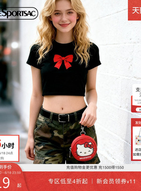 LeSportsac乐播诗新款HelloKitty合作系列可爱红色挂件包挂脖小包