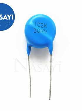 102K 30KV 高压电容0.001UF 1NF直插30000V蓝色圆形
