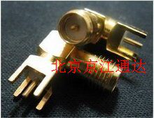 SMA-KWE反 外螺内针RP-SMA-KWE SMA弯头反极母座PCB接头 路由改装