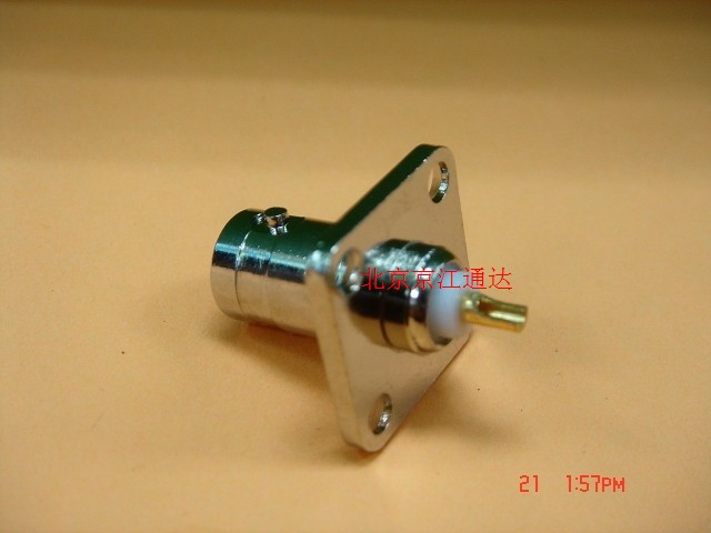 BNC-KF法兰方板 Q9母座面板安装连接器BNC-50KF 50欧铜材高品质