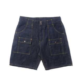 027B复古OG107改款棉麻薄白耳牛仔裤宽松工装短裤多袋五分裤8.8OZ