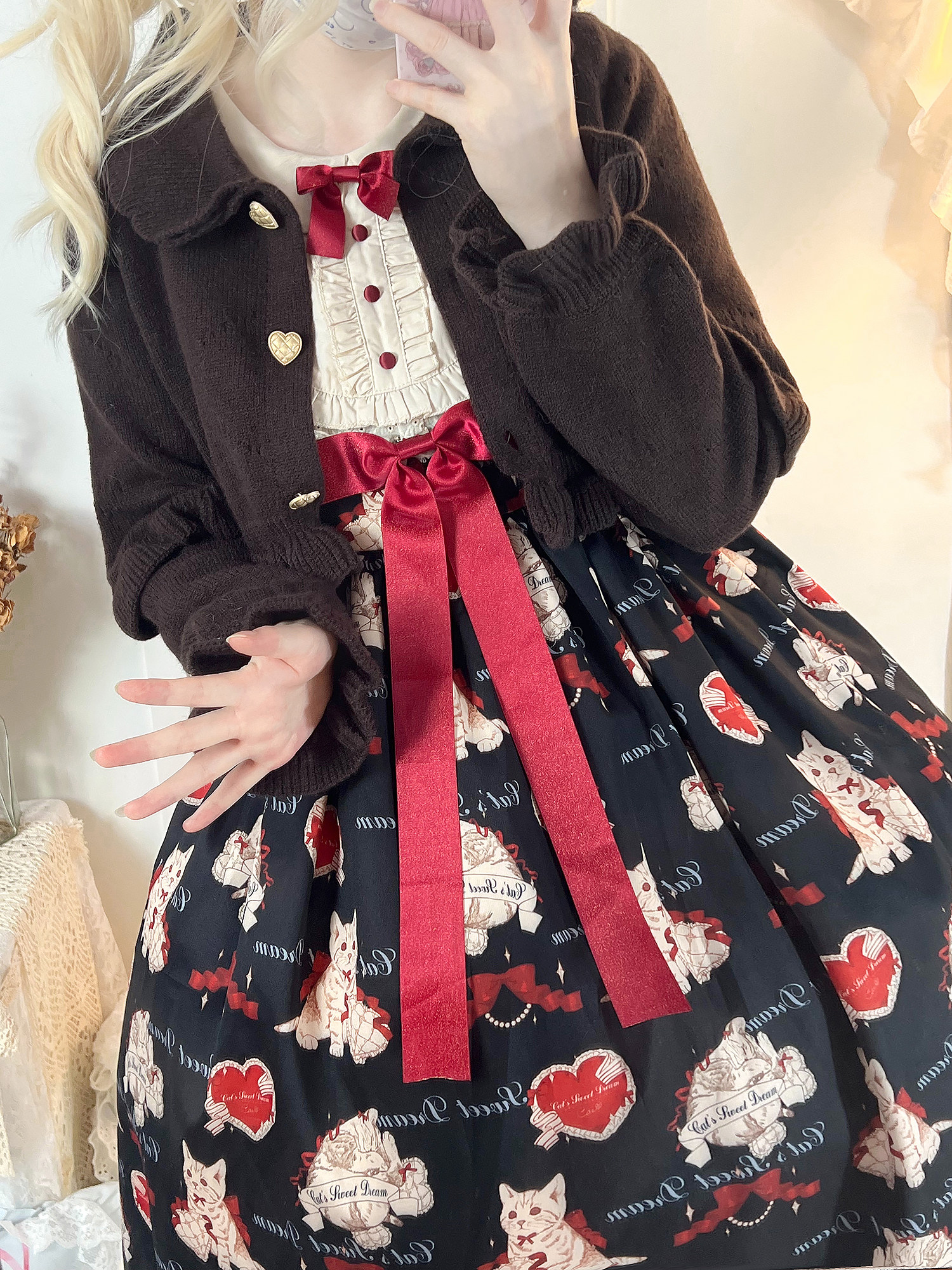 【一点心动】原创Lolita可爱秋冬短外套小开衫 软妹花边针织毛衣,模玩/动漫/周边/娃圈三坑/桌游,lolita洛丽塔外套,淘宝优惠券,粉丝福利购,淘宝优惠卷