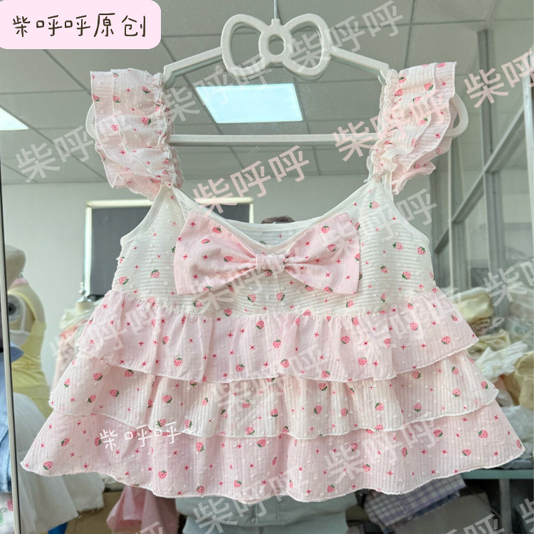 「草莓蛋糕」柴呼呼原创可爱女儿服洛丽塔和服纯棉少女Lolita