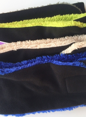 摇粒绒双层保暖隐形窄款围脖围巾魔术贴男女户外运动冬季保暖围脖