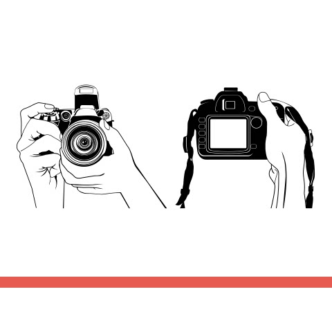 单反数码相机摄影爱好者照相馆墙贴画拍摄玻璃镂空装饰背景墙贴纸