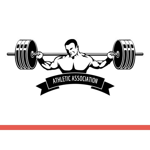 体育竞技男子举重杠铃墙贴画运动场健身房玻璃镂空装饰背景墙贴纸