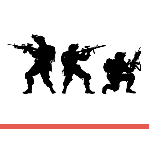 海军陆战队特种士兵突击特种兵训练人物剪影墙贴画镂空装饰墙贴纸