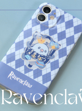 拉文克劳菱格纹手机壳哈利波特HP适用于苹果13iPhone12pro11X鹰院