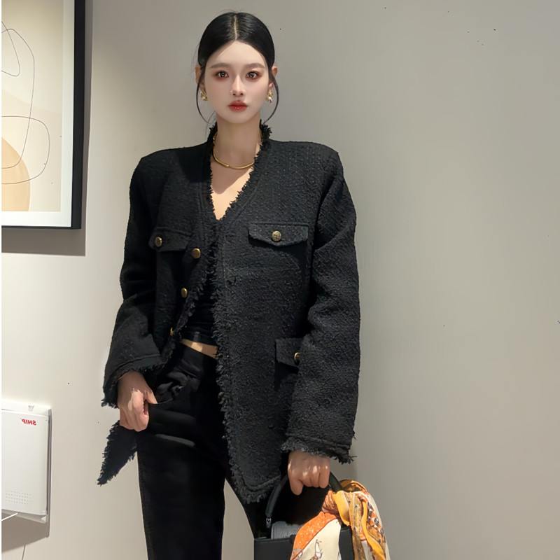 大码小香风羽绒外套女