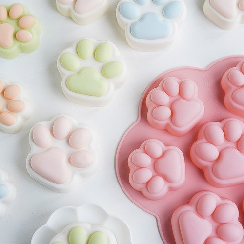 卡通猫爪手工皂硅胶模具烘焙模具