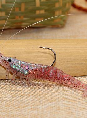 路亚软饵10g包铅虾9cm淡水鲈鱼桂鱼带钩虾大包铅虾 路亚饵假饵