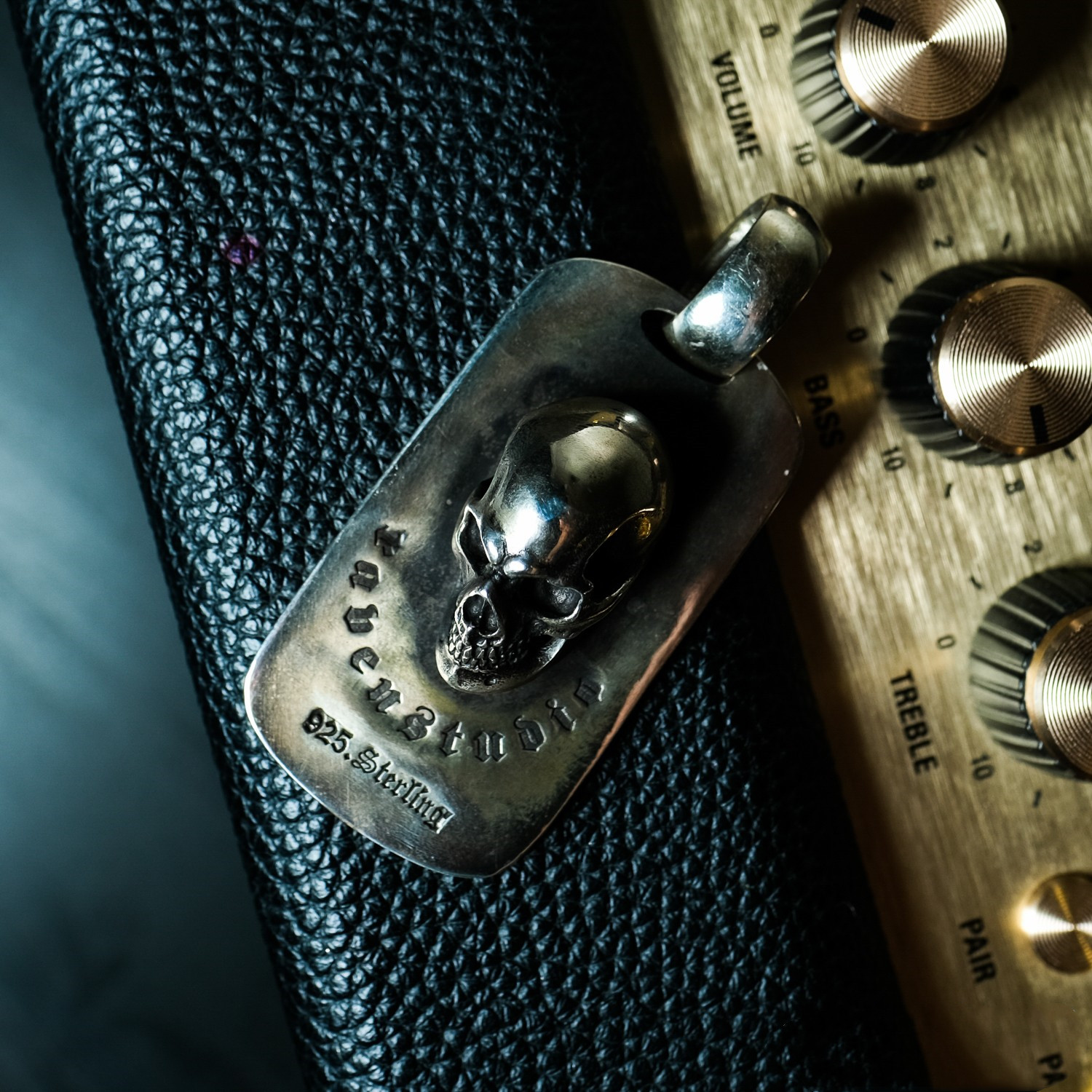 渡鸦手工纯银专属骷髅情侣吊坠