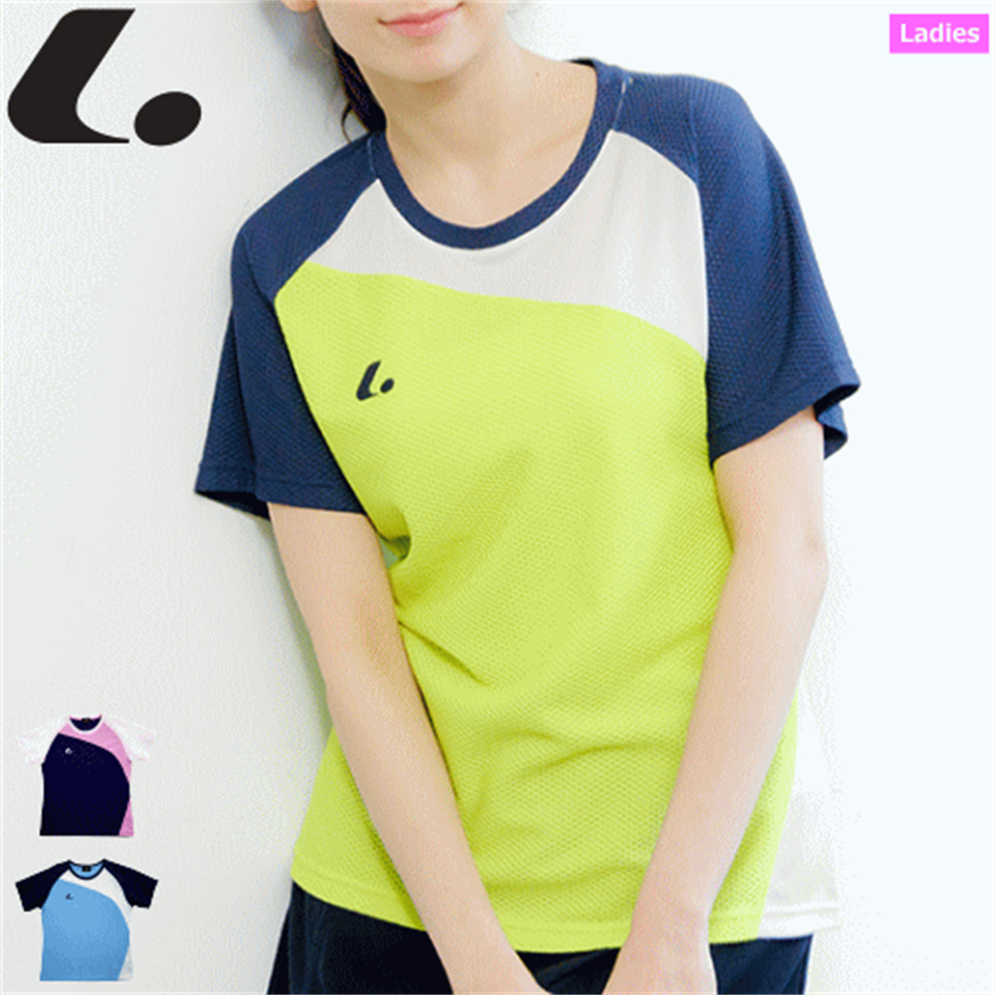 25年秋新日本正品代购LUCENT朗讯女士羽毛球服短袖T恤拼色速干衣
