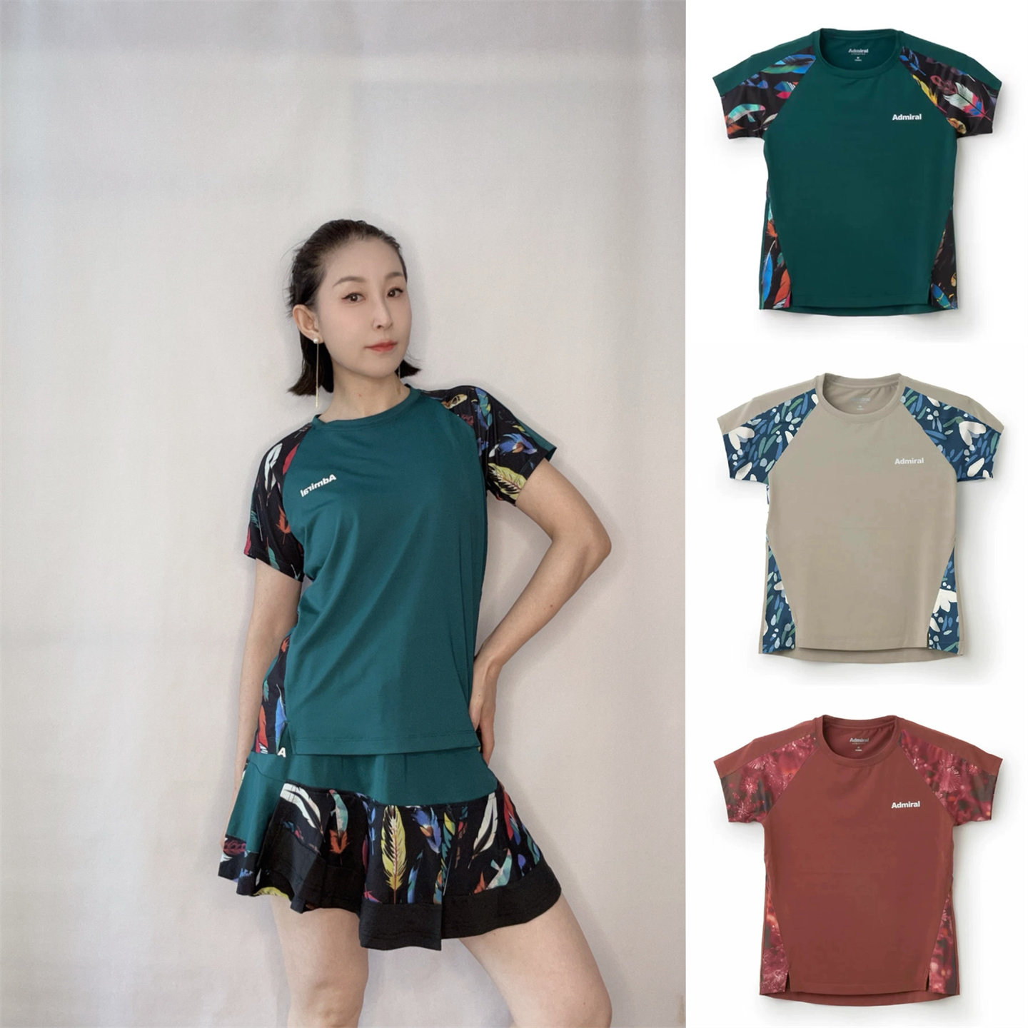 25年秋新女士高端羽毛球服短袖/短裙（单件）Admiral日本正品代购