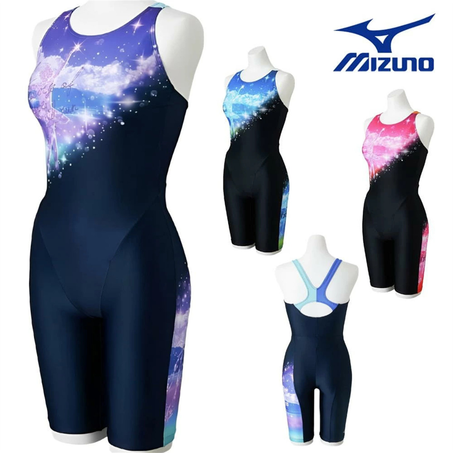 2026年新款MIZUNO美津浓女士泳衣健身休闲五分连体日本正品代购