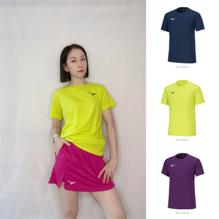 2023秋冬新日本代购MIZUNO美津浓羽毛球服短袖速干衣T恤男女通用