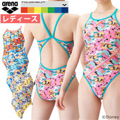 arena阿瑞娜卡通连体三角泳衣练习女DIS 日本正品 2021夏新款 1302W