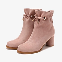 Daphne/达芙妮 Songsong Snow Boot Bow Round -ботинки Martin -это грубые высокопоставленные модные ботинки.