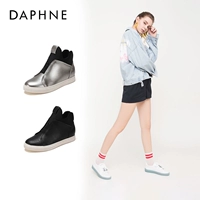 Daphne/达芙妮 Его обувные шкафы серия осень и зимняя круглая голова высокой головы высокие короткие ботинки женские бархатные ботинки устанавливают женские ботинки