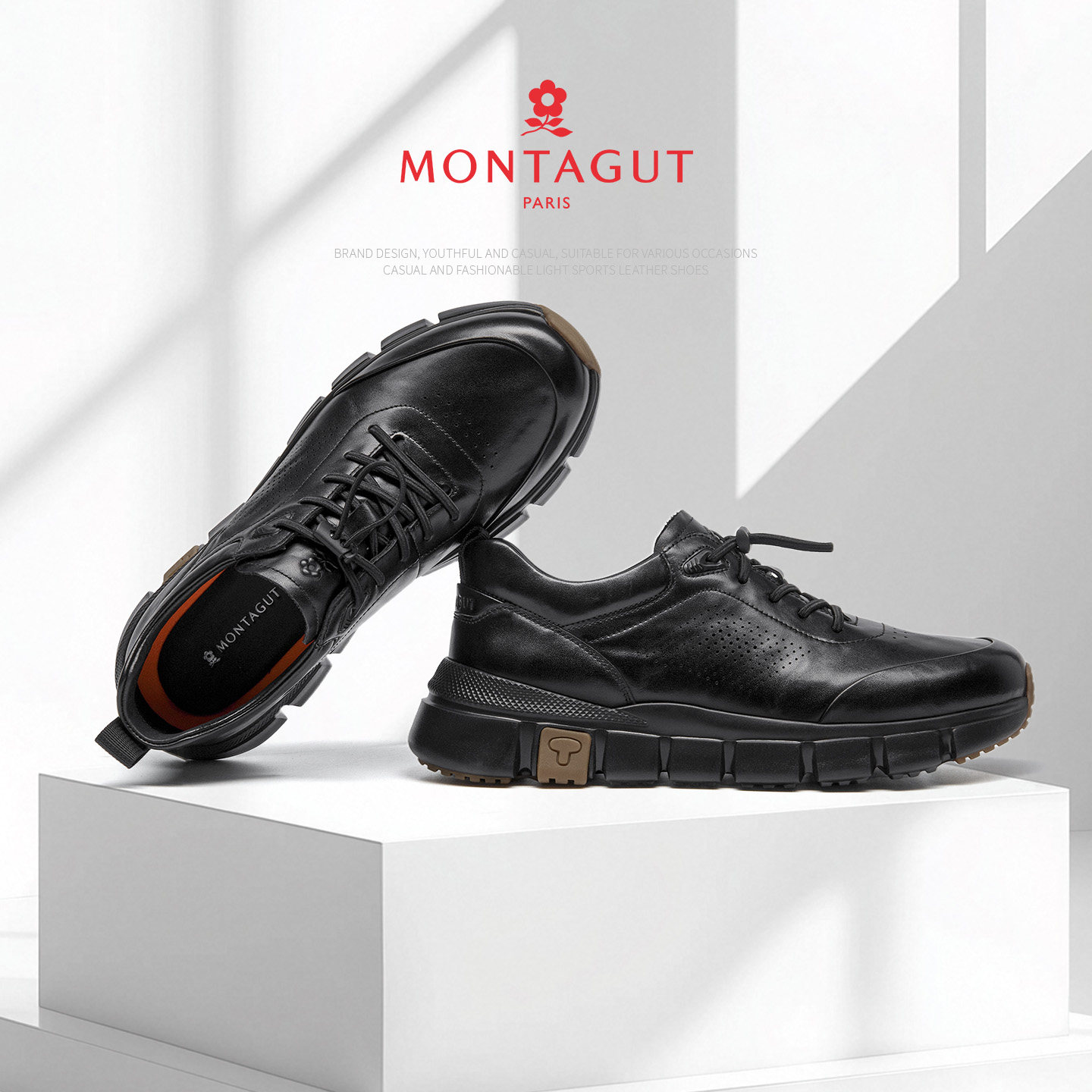 梦特娇真皮皮鞋男士鞋2026新款春季商务休闲厚底春季运动通勤男鞋,流行男鞋,休闲皮鞋,淘宝优惠券,粉丝福利购,淘宝优惠卷