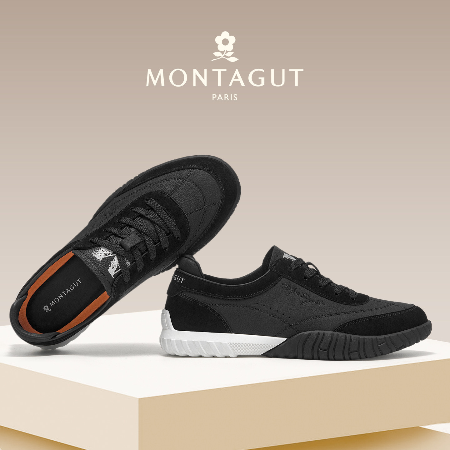 梦特娇鞋子男士休闲鞋春季牛皮复古德训鞋运动真皮板鞋工作阿甘鞋,流行男鞋,单鞋,淘宝优惠券,粉丝福利购,淘宝优惠卷