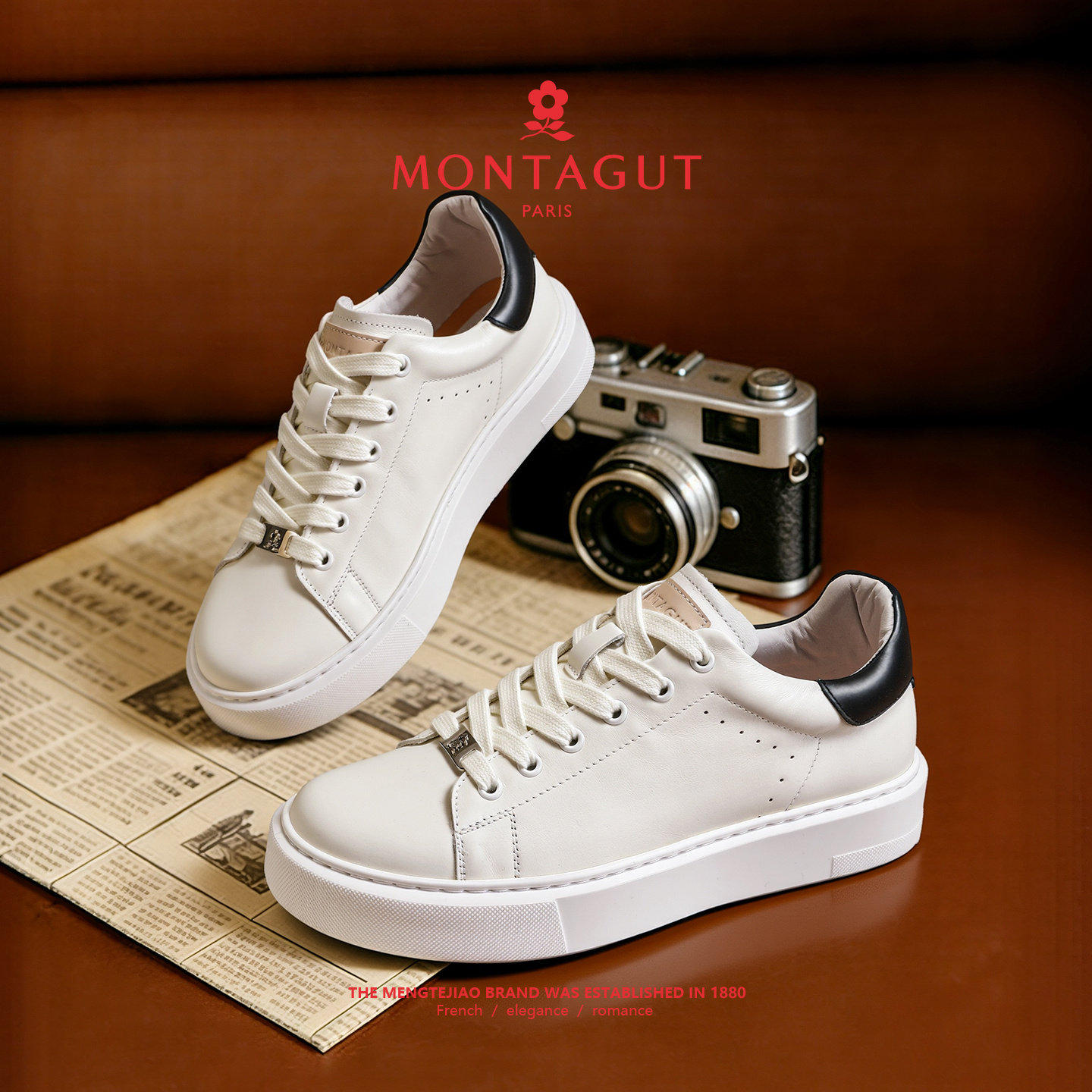 梦特娇男鞋2025新款真皮板鞋男士皮鞋春季商务工作休闲运动小白鞋,流行男鞋,单鞋,淘宝优惠券,粉丝福利购,淘宝优惠卷