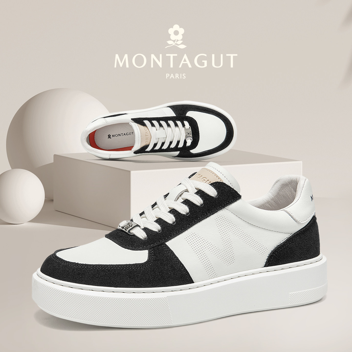 梦特娇男鞋2026新款真牛皮板鞋春季商务休闲运动潮牌高级感小白鞋,流行男鞋,休闲板鞋,淘宝优惠券,粉丝福利购,淘宝优惠卷