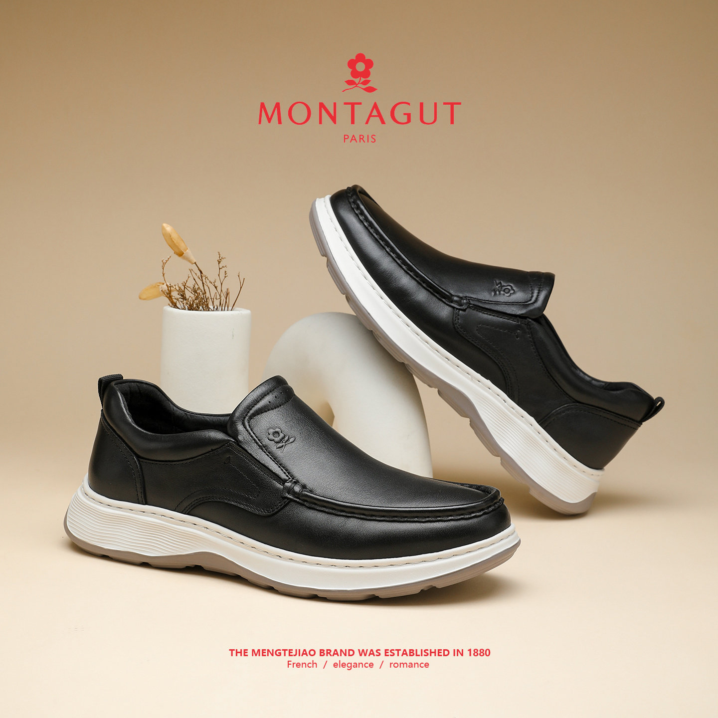 梦特娇男鞋春季新款头层牛皮豆豆鞋男真皮商务英伦休闲一脚蹬潮鞋,流行男鞋,休闲皮鞋,淘宝优惠券,粉丝福利购,淘宝优惠卷