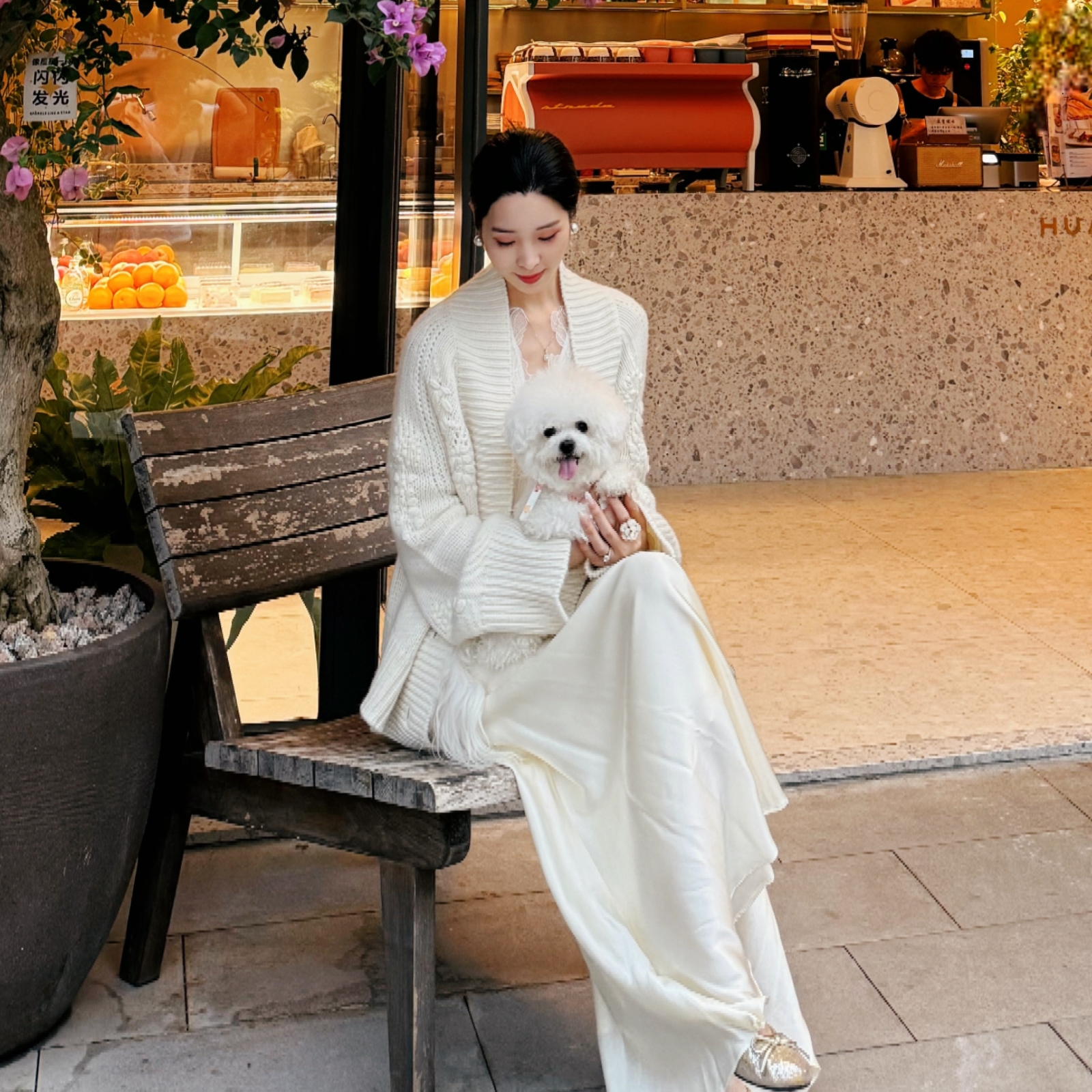 2024秋冬新款纯色羊绒开衫