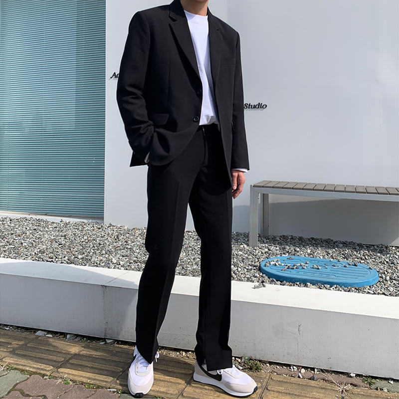 CASUAL SUIT MENS SUIT KOREAN STYLE TREND HANDSOME BRITISH STYLE YOUNG RUFFIAN HANDSOME MAN SUIT JACKET TOP SPRING AND AUTUMN