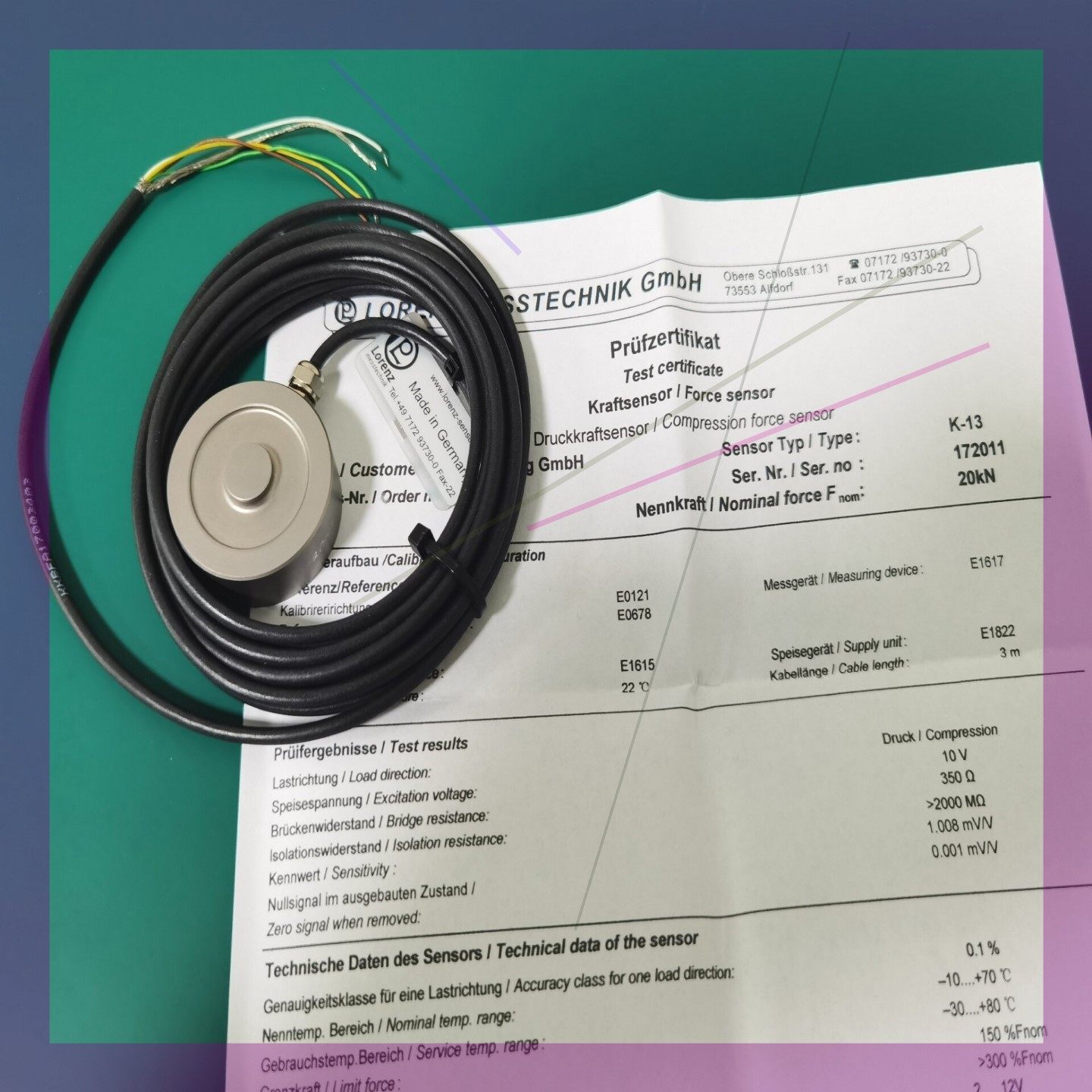 K13-20KN 德国Lorenz(梅斯泰克)传感器