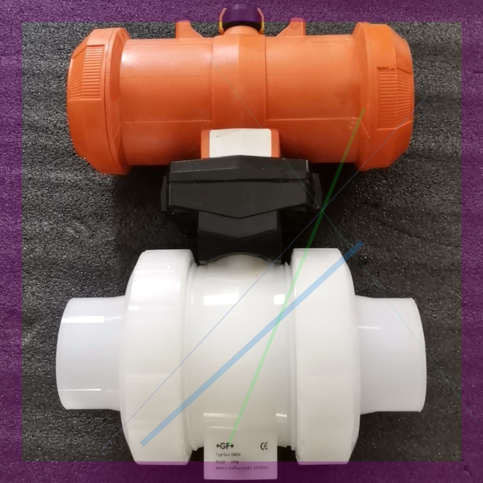 原装+GF+电子气动球阀 PVDF DN50  546 DN50