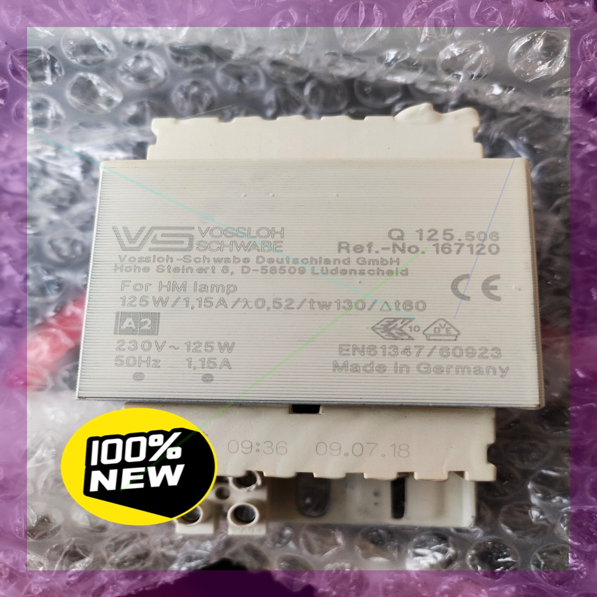 德国VOSSLOH  SCHWABE 125W/整流器,全新