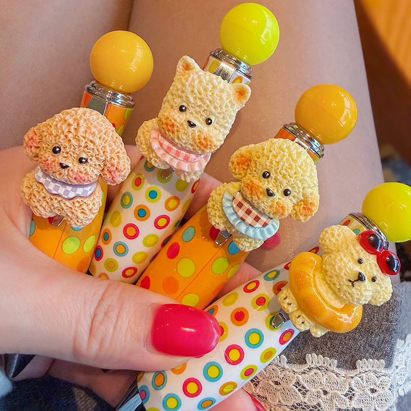 公主  马年新款小马笔甜美可爱卡通胖胖笔蓝黑色圆珠笔汽车外饰品