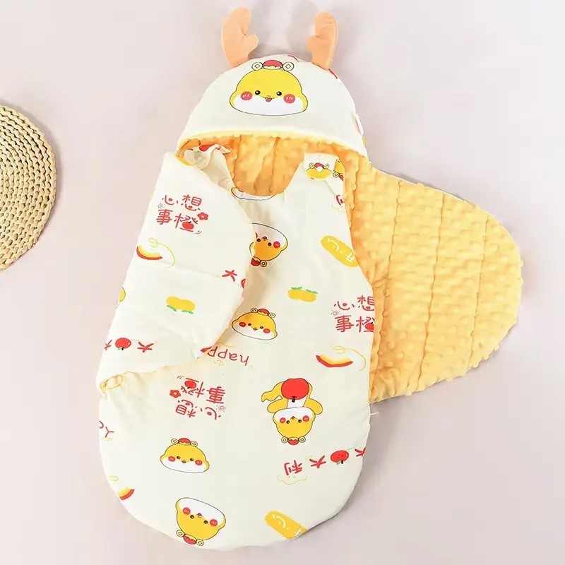 婴儿包被纯棉初生抱被春秋冬加厚