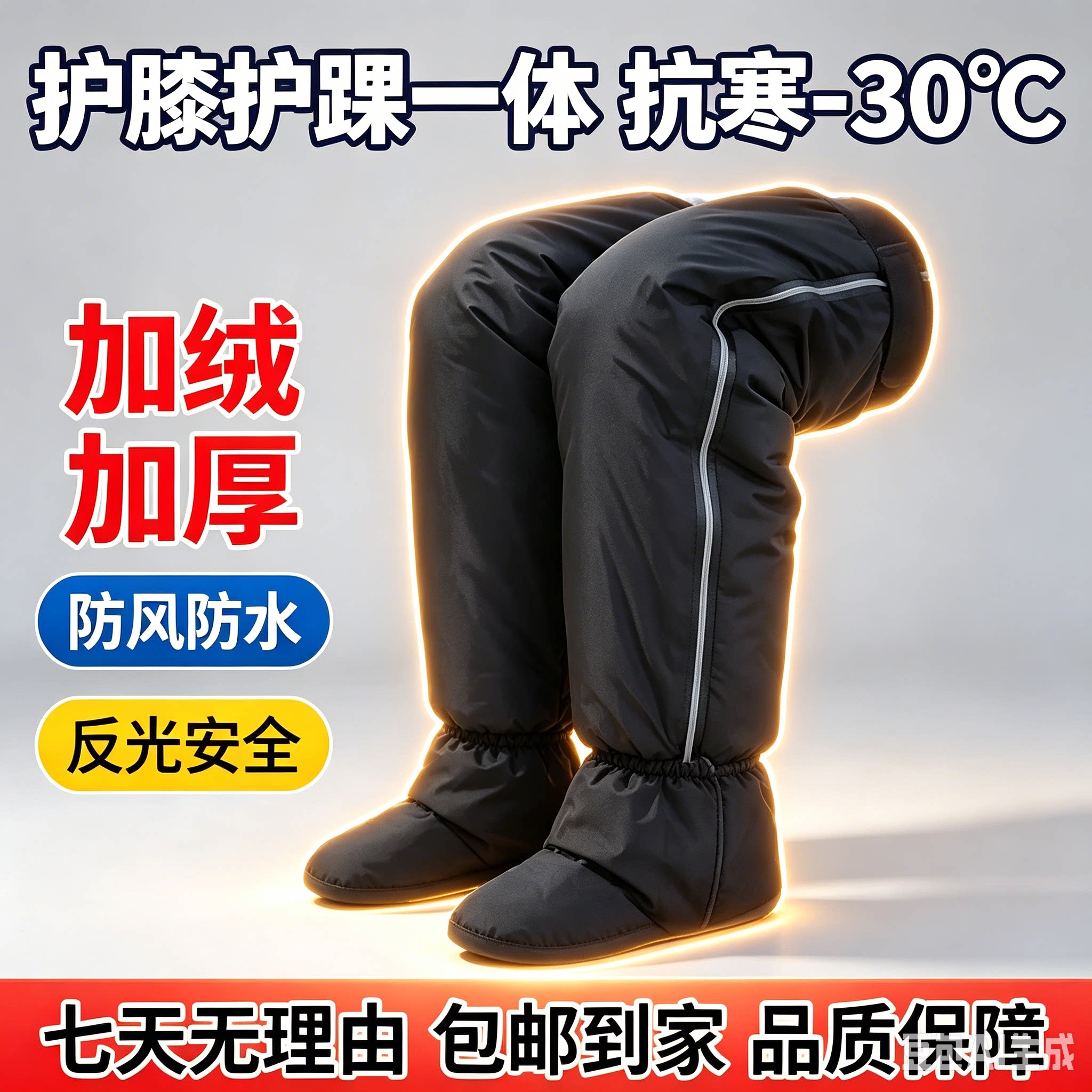 冬季骑车保暖神器电动车护膝防风防寒摩托车骑行护腿加绒加厚防水