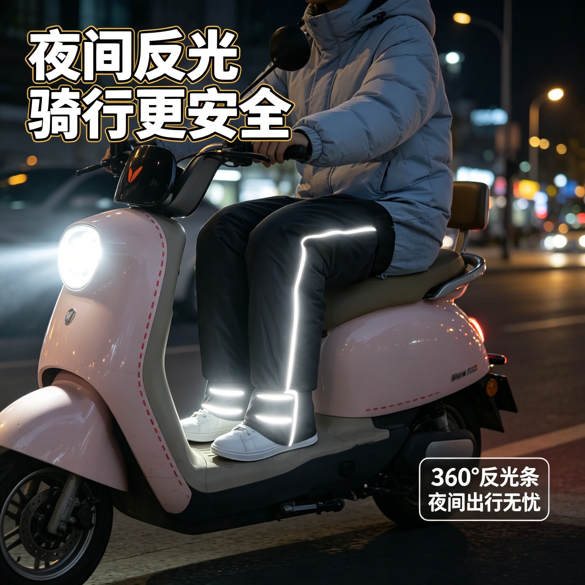电动车护膝冬季加绒加厚防风防水摩托车骑行保暖护腿护脚踝抗寒