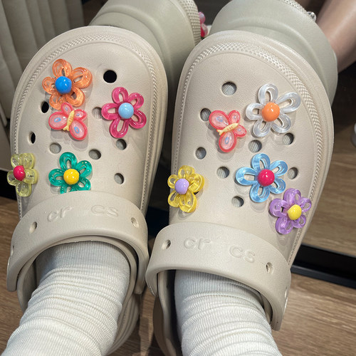 diy花朵2025云朵可爱鞋配饰白色