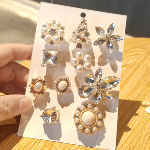 适配洞洞鞋配件卡扣鞋花卡骆驰珍珠钻石泡芙高级感diy配饰鞋扣女