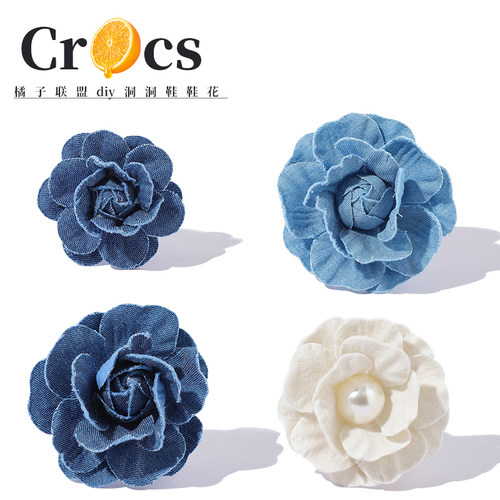 2025crocs配饰洞洞鞋泡芙鞋花女