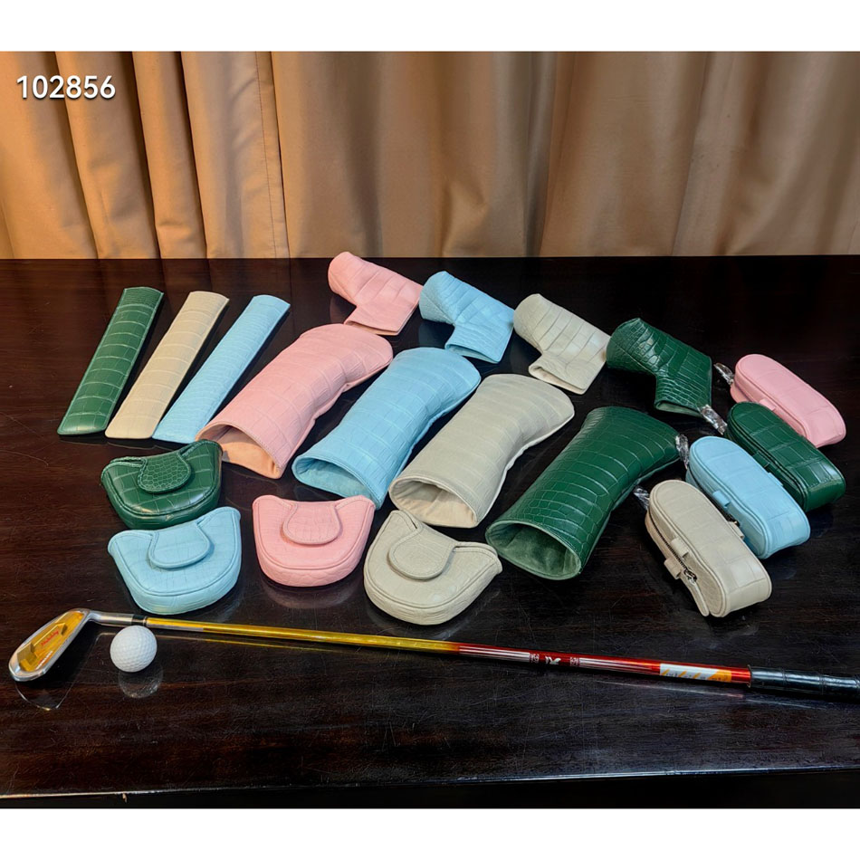 鳄鱼皮推杆一号木杆套 真皮高尔夫球杆套 杆头套推杆球头保护帽套
