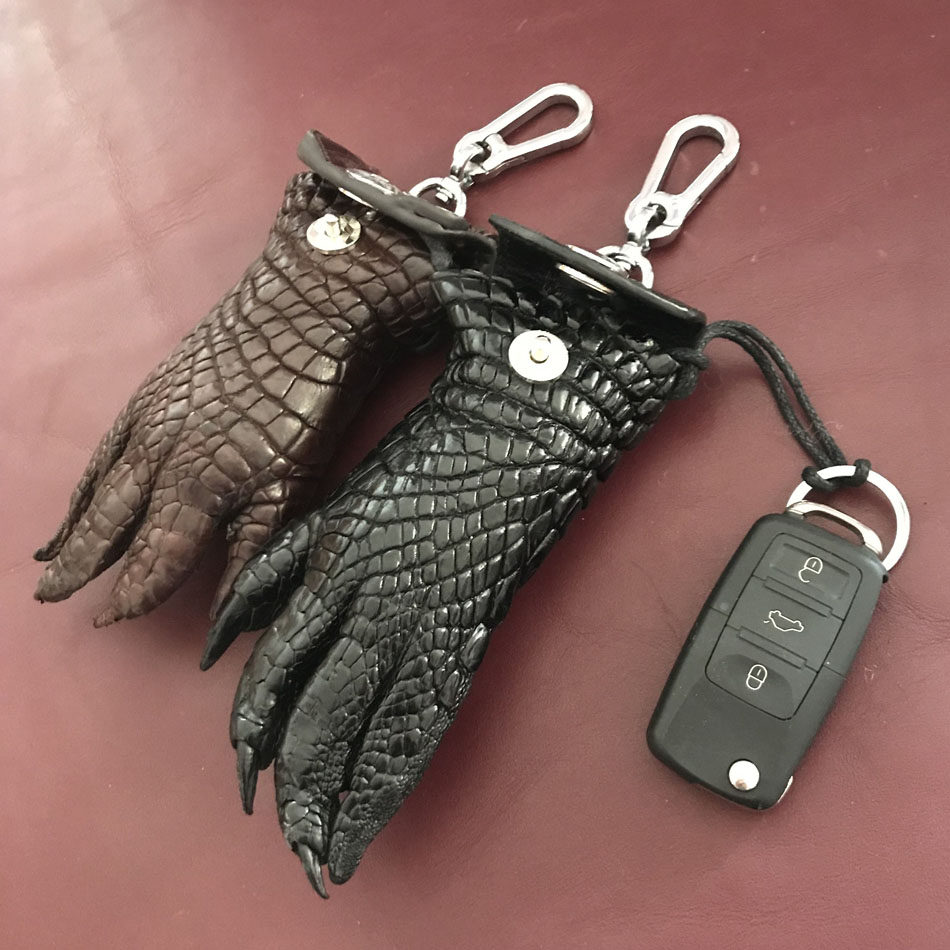 鳄鱼皮钥匙包男女士腰挂真皮汽车多功能锁匙扣鳄鱼爪车钥匙包