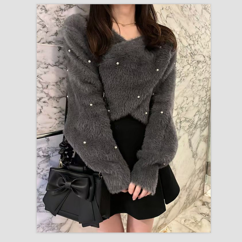 外贸日单 GL 多色入 秋季新品 柔软舒适 蓬松针织上衣[kz457]