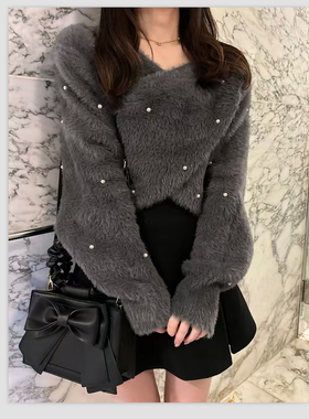 外贸日单 GL 多色入 秋季新品 柔软舒适 蓬松针织上衣[kz457]