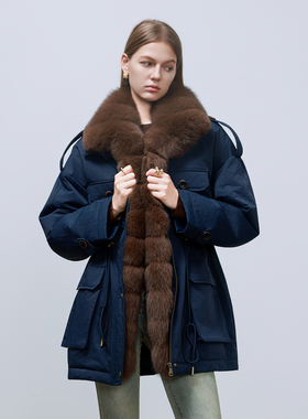 GHJOD studio 雪域狐歌 奢牌品质可拆卸狐狸毛领90白鹅绒服外套女